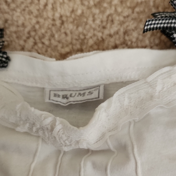 Brums Baby Girl White Baby Outfit with Embroidered Design Size 3 Months - Picture 3 of 3